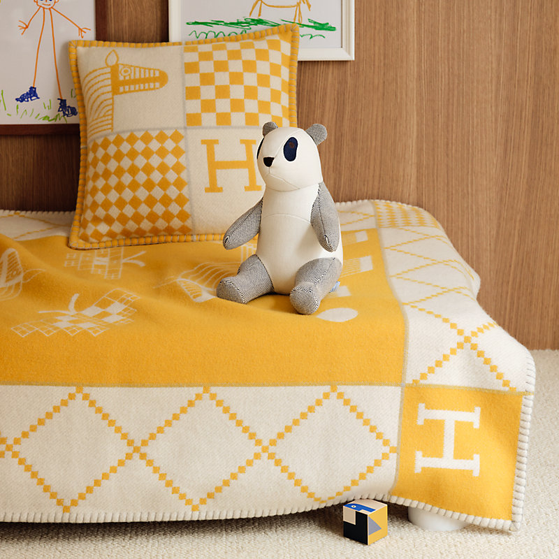 Avalon Animaux Nattes blanket - Grey | Hermès Mainland China